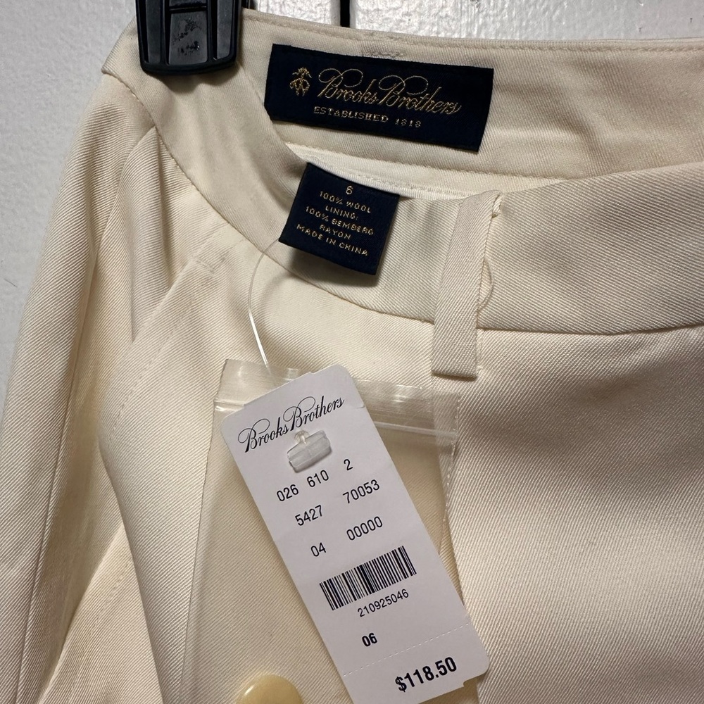 NWT Brooks Brothers 100% Wool Pants - Picture 3 of 3